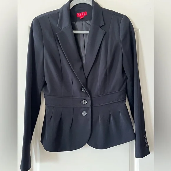 Elle Rich Black Tailored Blazer Jacket Women’s size 6 - Picture 9 of 14